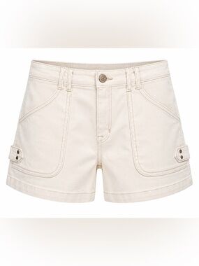 Tribal Jeans Cream Utility Cargo Shorts Size 6 Stretch
